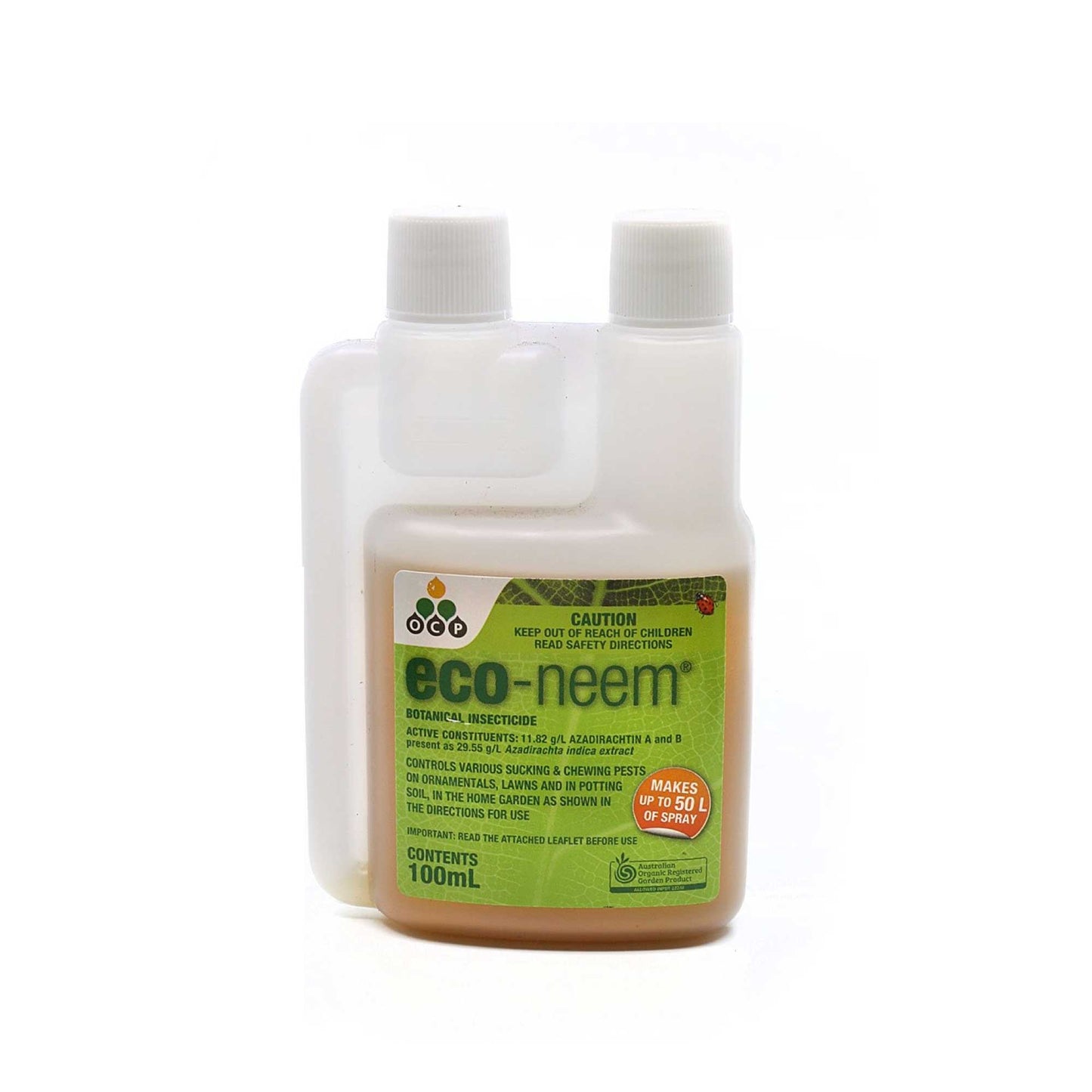 100ml Eco Neem Oil Botanical Organic Insecticide Econeem Sucking Lawn Grubs Pest