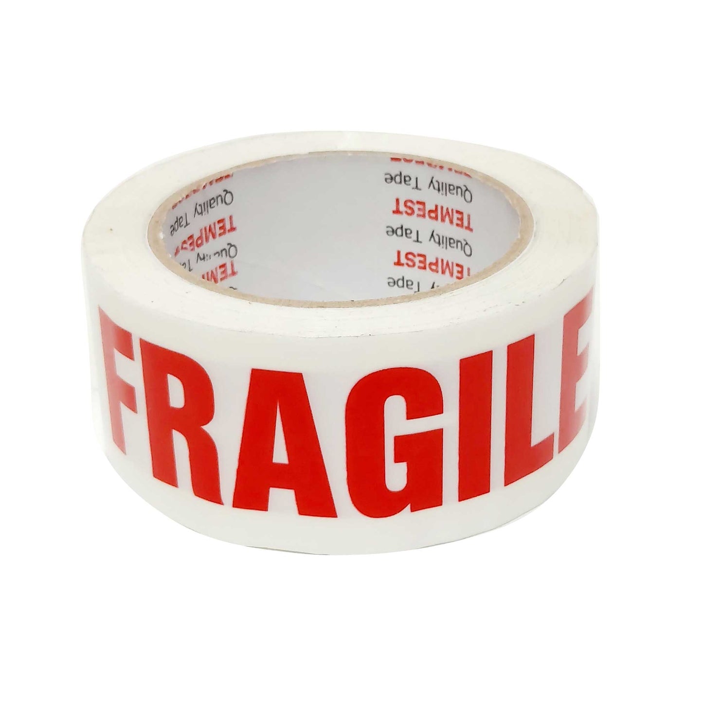 6x Fragile Packing Tape 48mmx75m Long Rolls Red White Packaging Adhesive Label