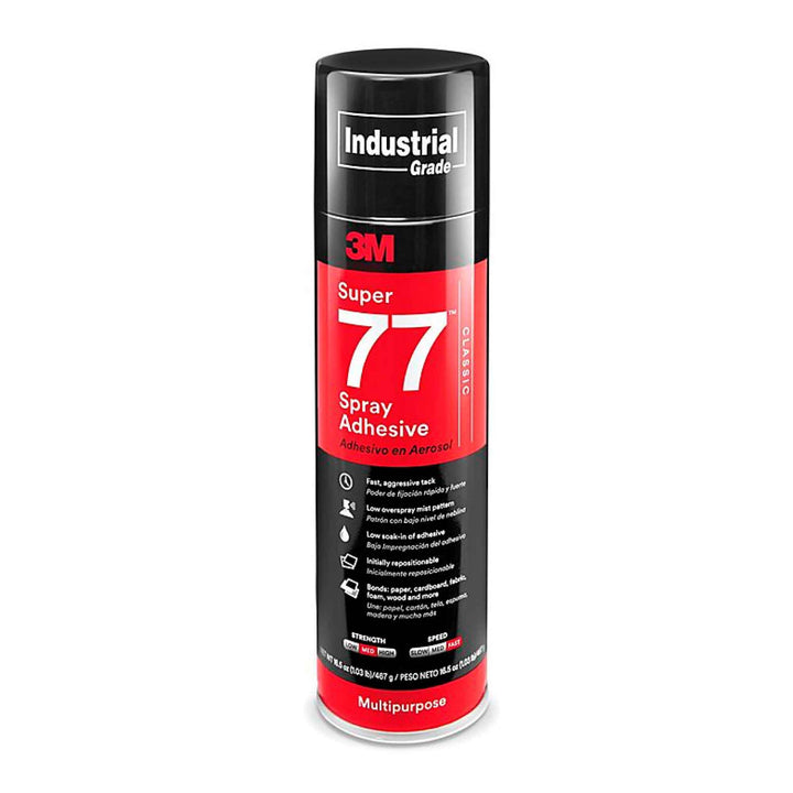 3M Super 77 Spray Adhesive Classic 375g Multipurpose Strong Industrial Glue Can