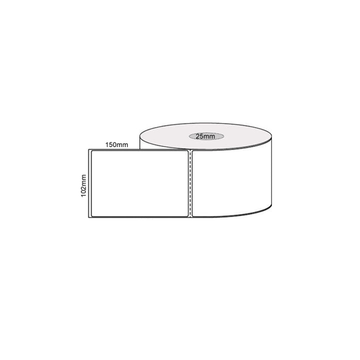 13x Rolls x 400 Label Stickers 102x150mm - Direct Thermal White Shipping Labels