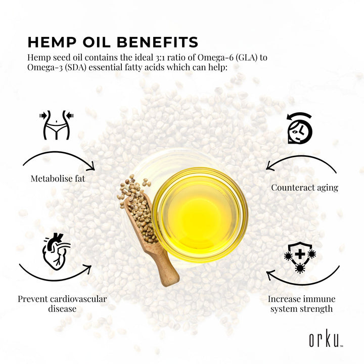 5L Organic Hemp Seed Oil - Cold Pressed Food Grade Healthy Oils Foods