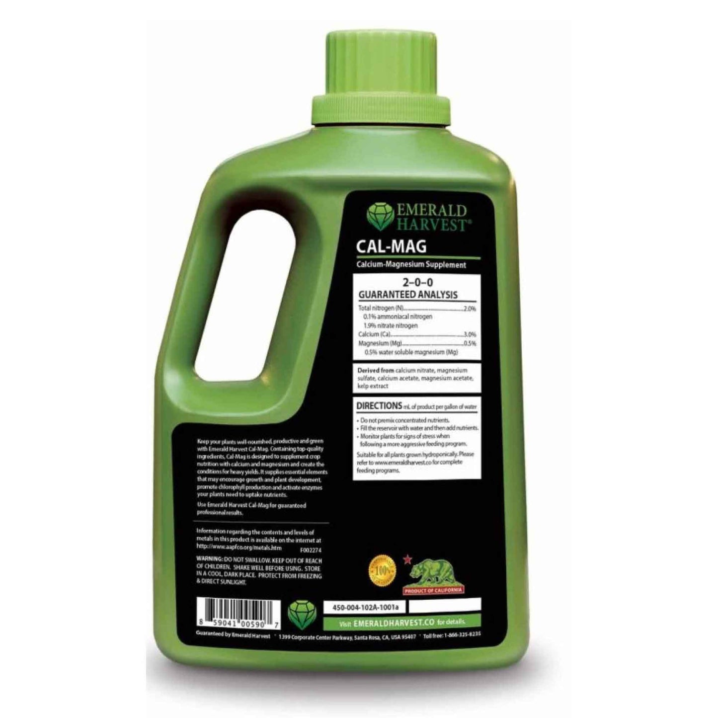 Cal-Mag Calcium Magnesium Supplement 950ml Plant Growth Nutrient Emerald Harvest