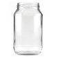 10x 1L Flint Glass Jars + Twist Finish Lids - Round Food Storage Preserving