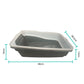 Cat Litter Tray Plastic 48x38.5x12cm Non Spill Mess Guard Rim Grey White Kitty Pan