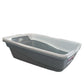 Cat Litter Tray Plastic 48x38.5x12cm Non Spill Mess Guard Rim Grey White Kitty Pan