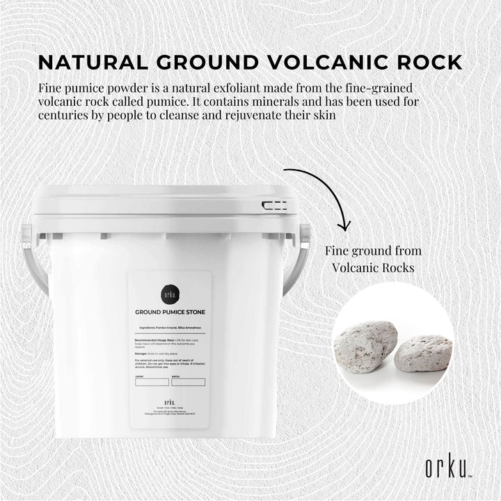 5Kg Ground Pumice Stone Granular Powder Tub Exfoliant Body Scrub Soap Additive