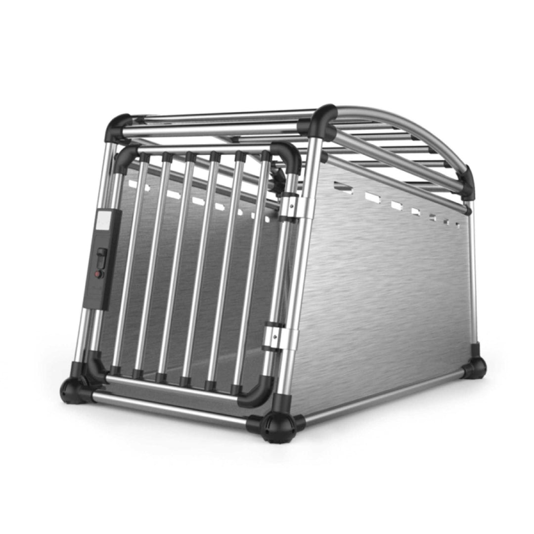 Aluminium Dog Travel Crate 63x68x88cm - Large Pet Car Transport Cage  Kennel Box