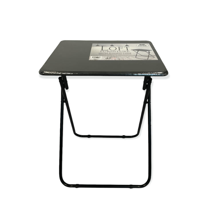 Metal MDF Folding Table Foldable Laptop PC Collapsible Study Desk 48cm x 38cm