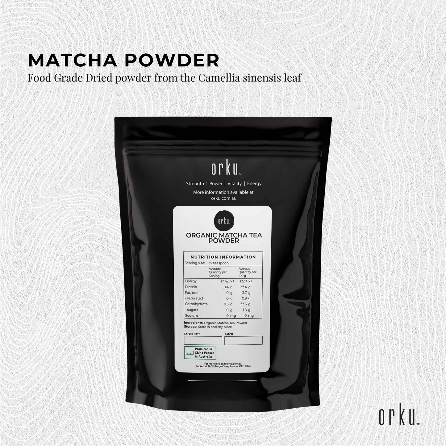 2Kg Organic Matcha Green Tea Powder Camellia Sinensis Leaf Supplement