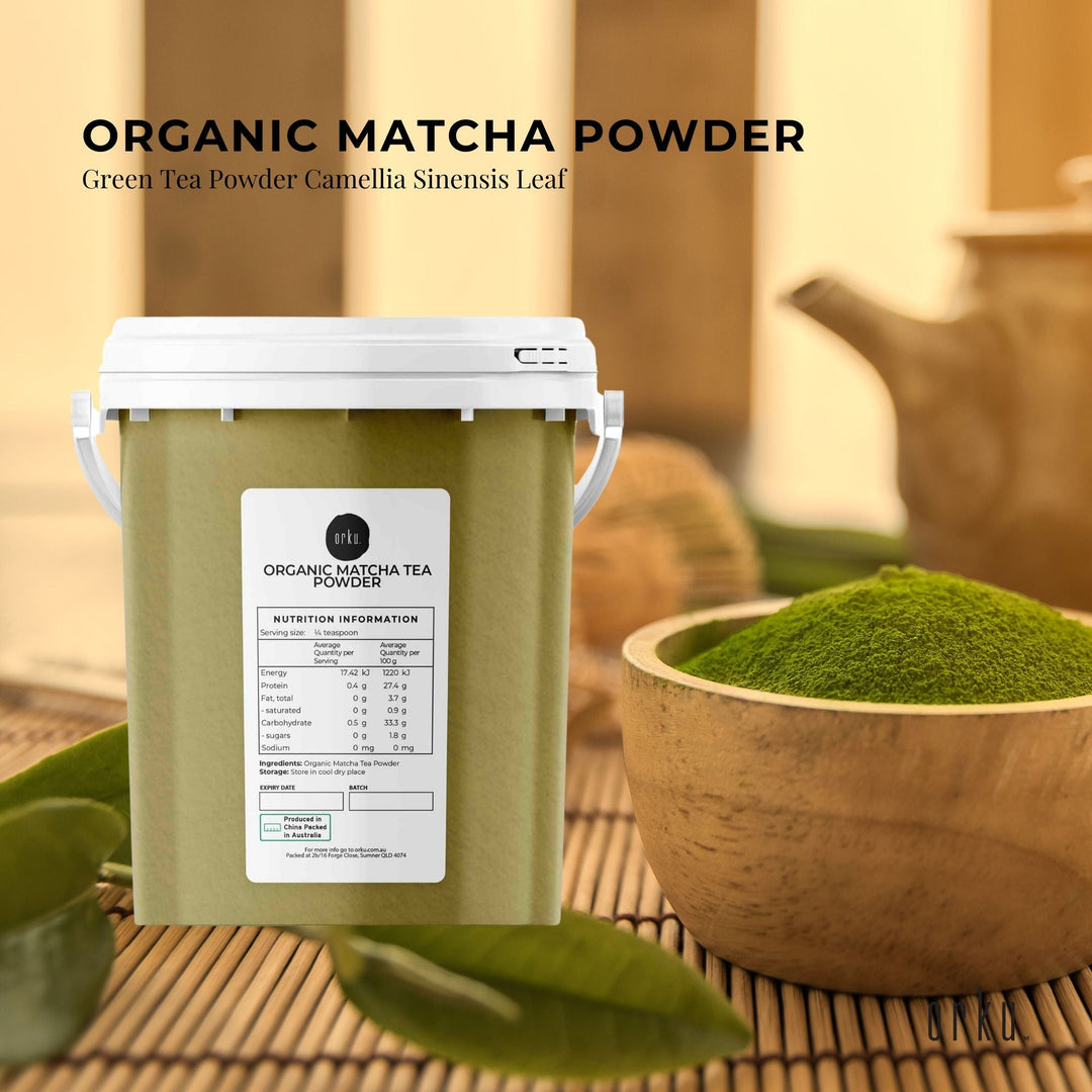 600g Organic Matcha Powder Tub Bucket Camellia Sinensis Green Tea Leaf