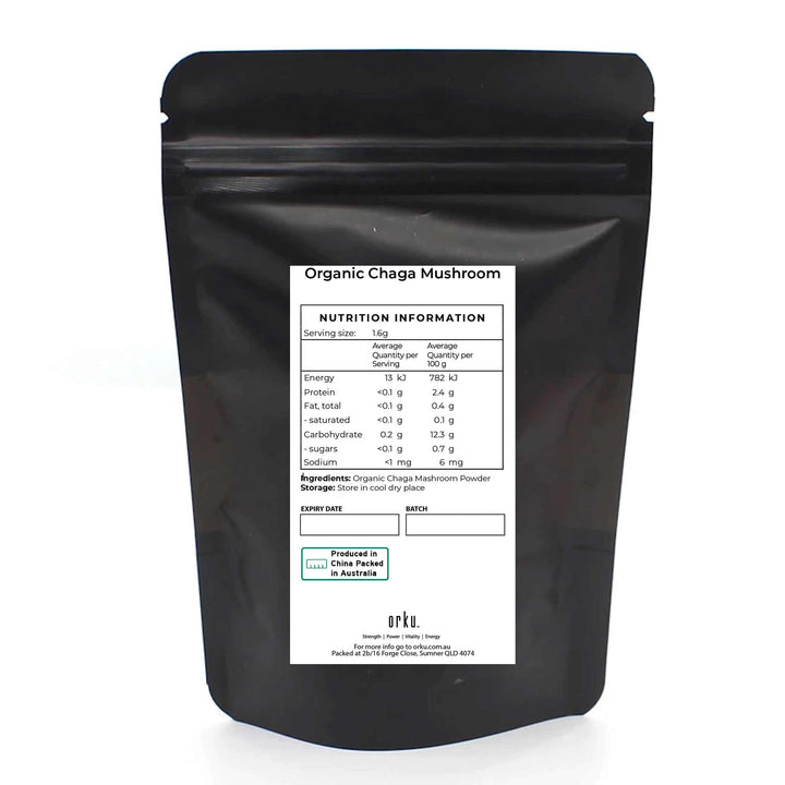 50g Organic Chaga Mushroom Powder - Supplement Inonotus Obliquus Health Food