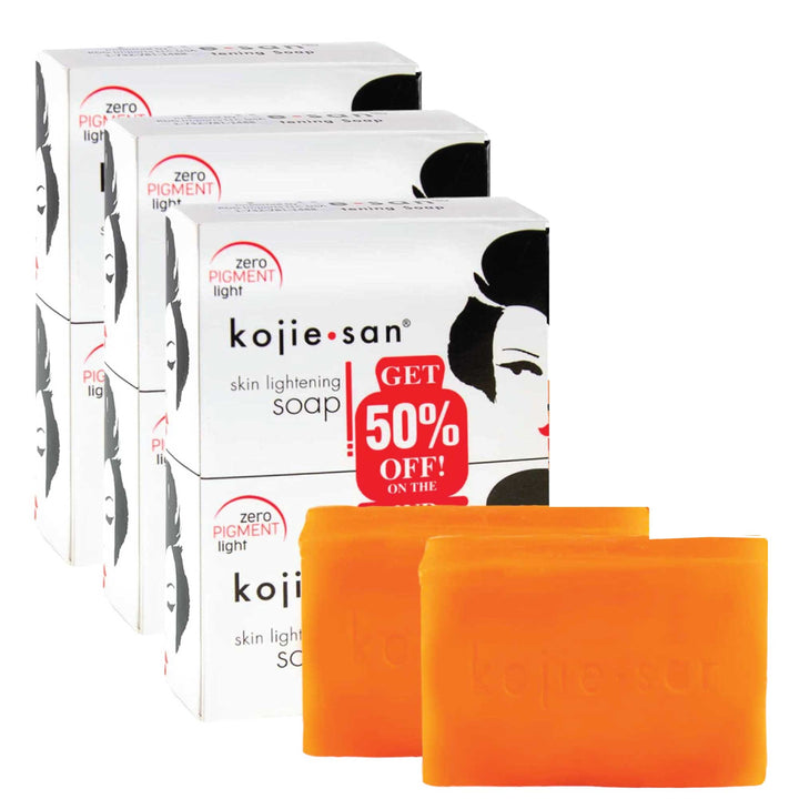 6x 135g Kojie San Soap Bar - Original Skin Lightening Kojic Acid Bars