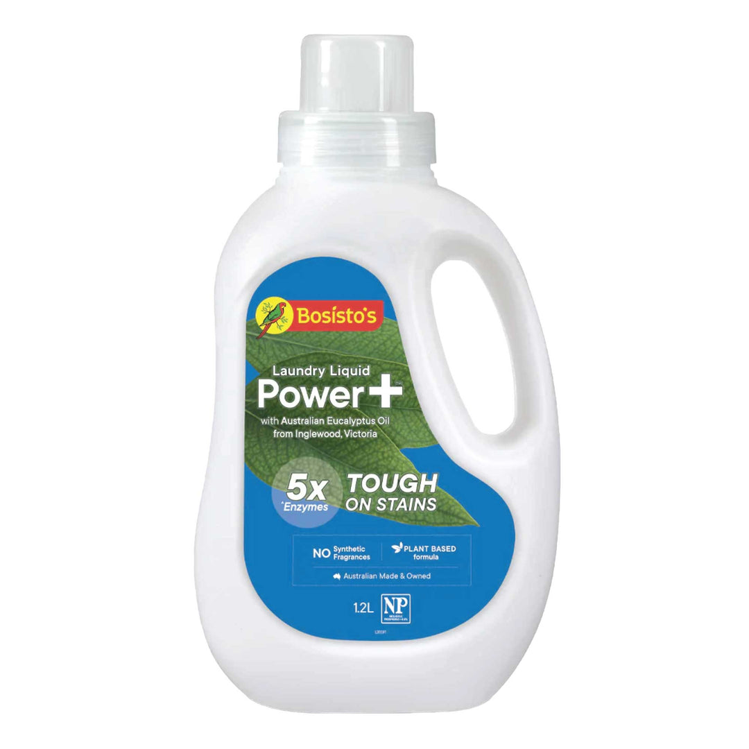 1.2L Power Plus Laundry Liquid Bosistos Eucalyptus Plant Based Washing Detergent