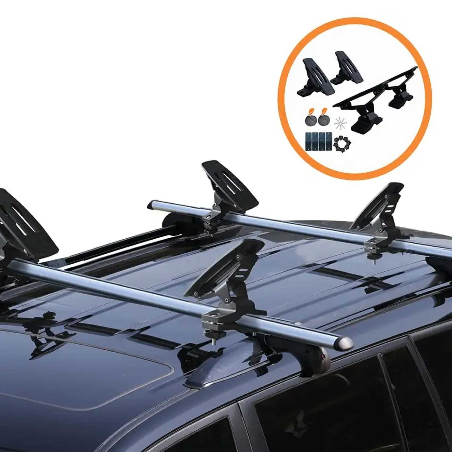 Universal Kayak Holder Car Roof Rack - Travel Saddle Watercraft Carrier Storage