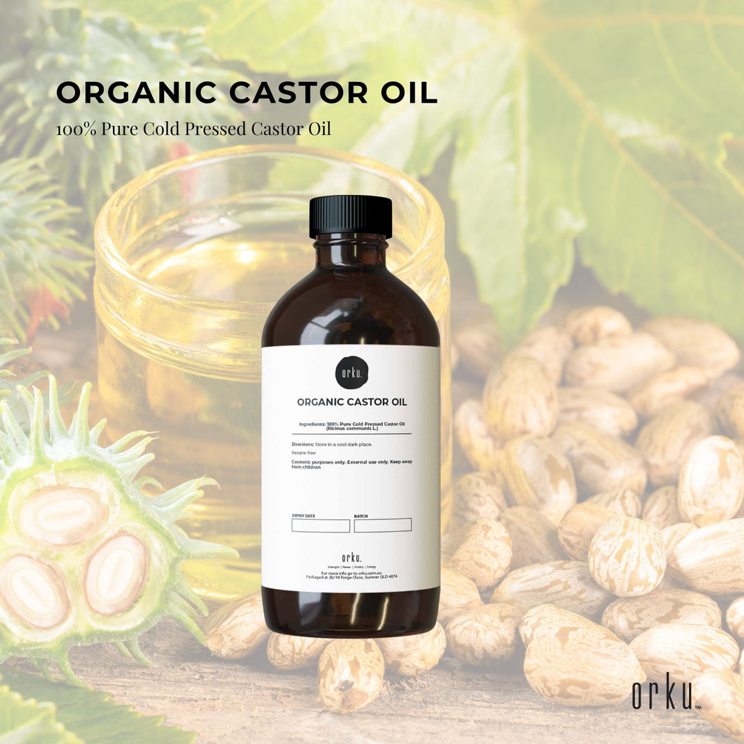 500ml Organic Castor Oil - Hexane Free Cold Pressed Anti Oxidant Skin Hair Care