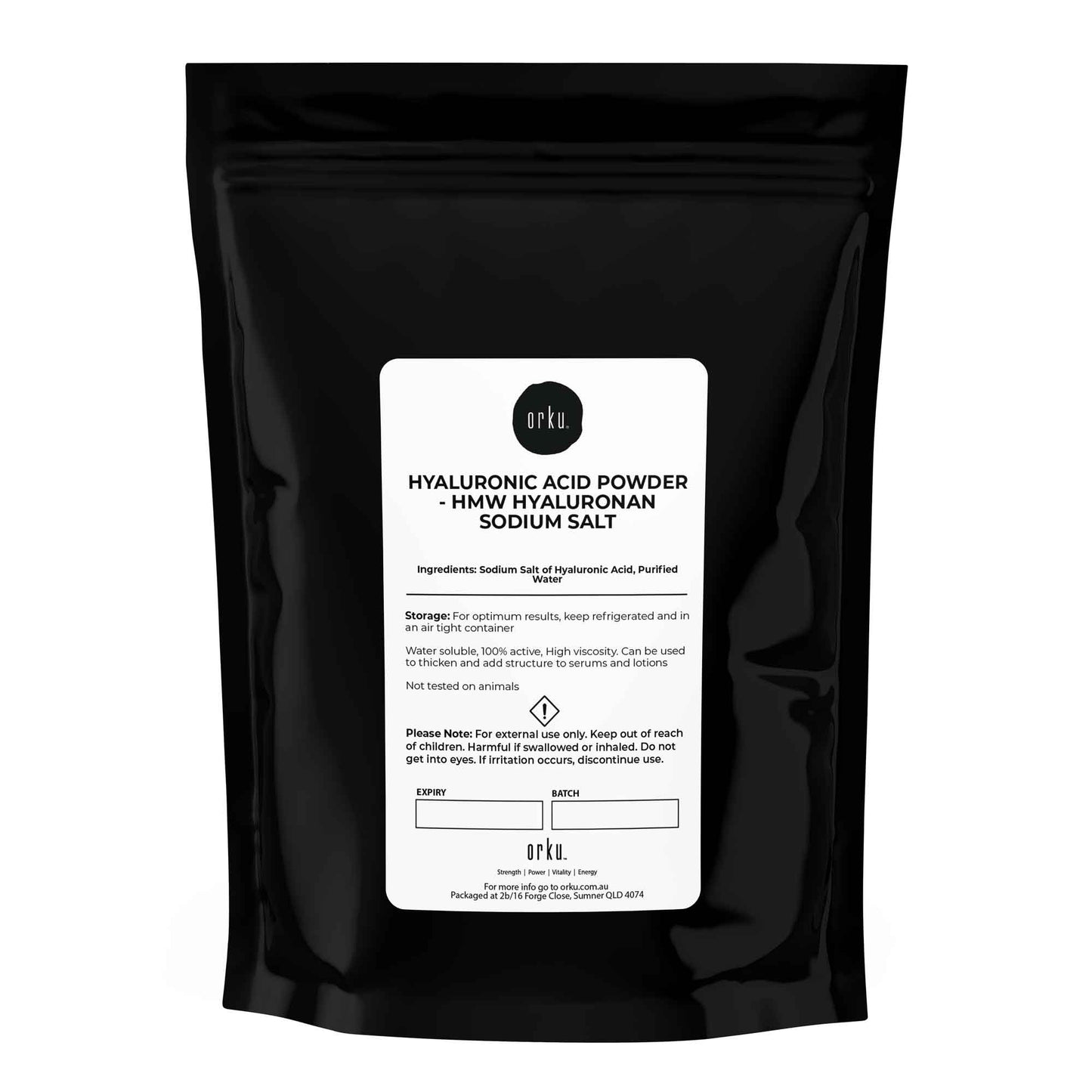 50g Hyaluronic Acid Powder - HMW Hyaluronan Sodium Salt