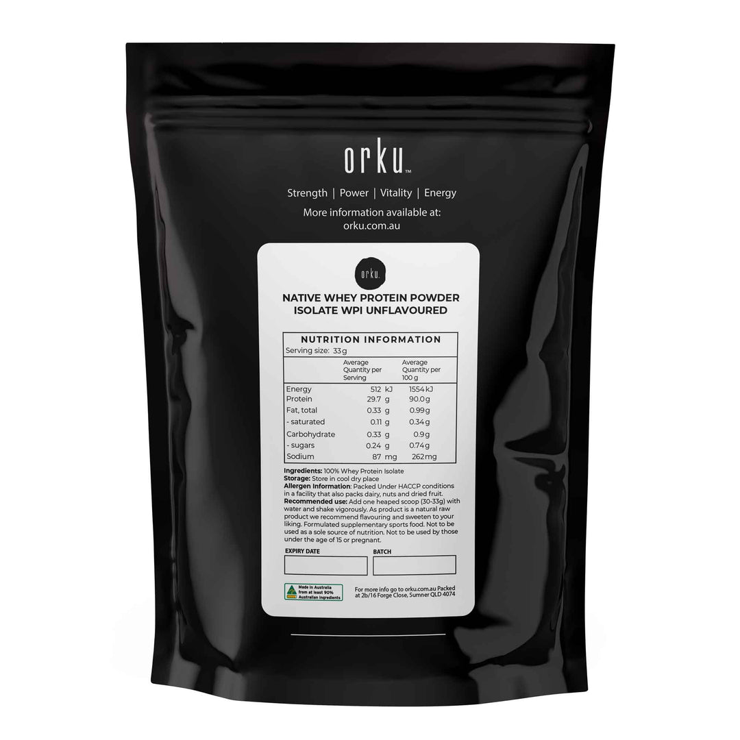 400g Native Unflavoured Whey Protein Isolate Powder - Shake WPI Supplement