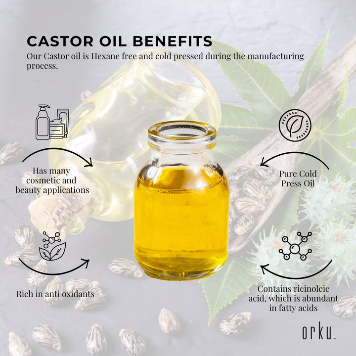 100ml Castor Oil - Hexane Free Cold Pressed Virgin Skin Hair Care