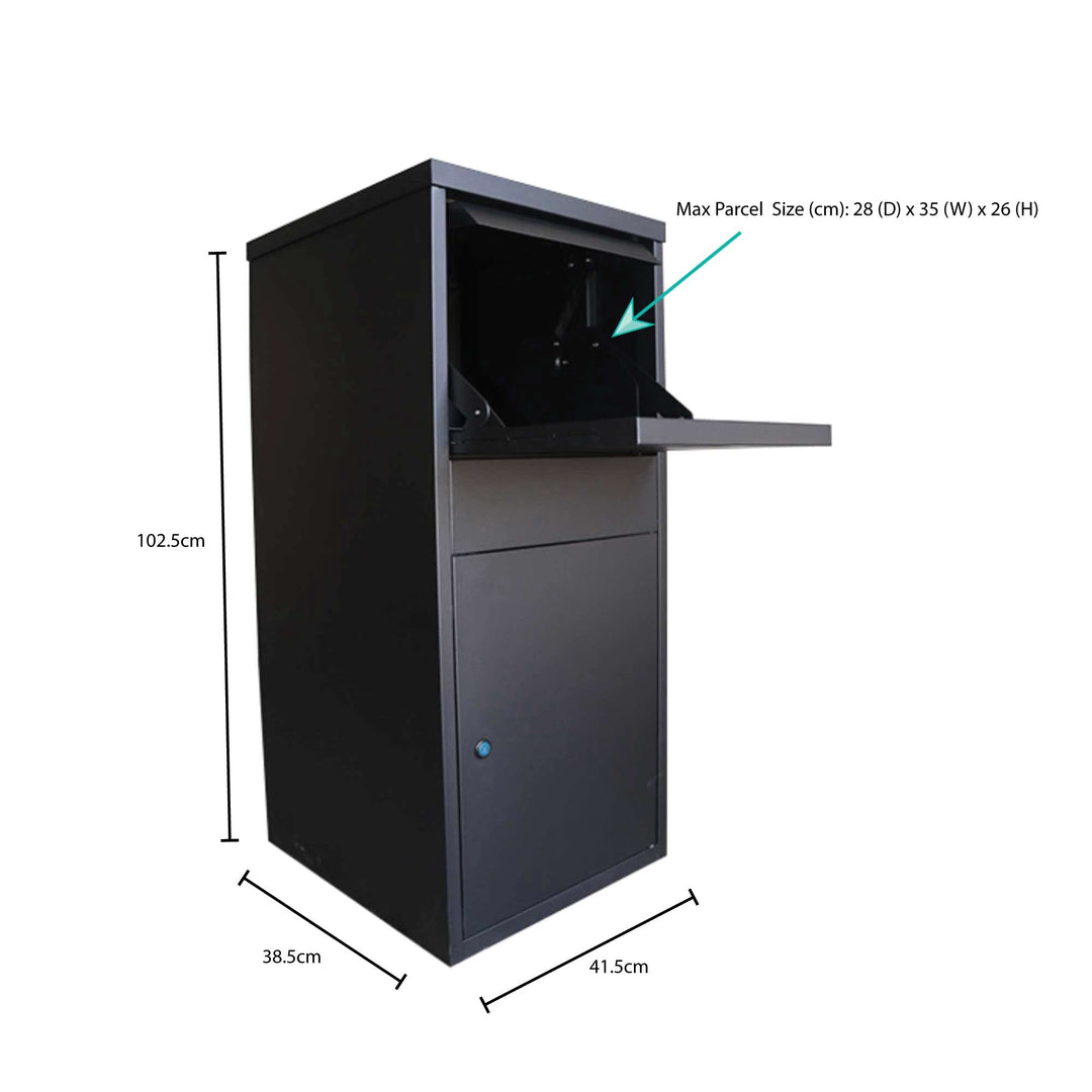 Parcel Delivery Drop Box Mailbox - Home Package Post Locker 41.5x38.5x102.5cm