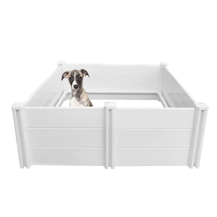 Dog Whelping Box 0.95m x 0.95m x 0.48m - Puppy Birthing PVC Pen