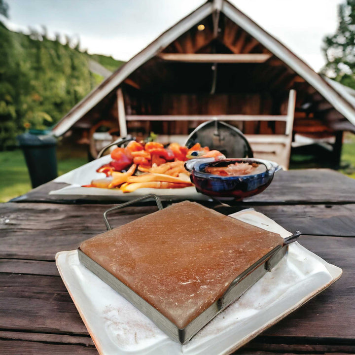 Himalayan Pink Salt Cooking Block 21 x 21 x 3cm - Square Slab Tile