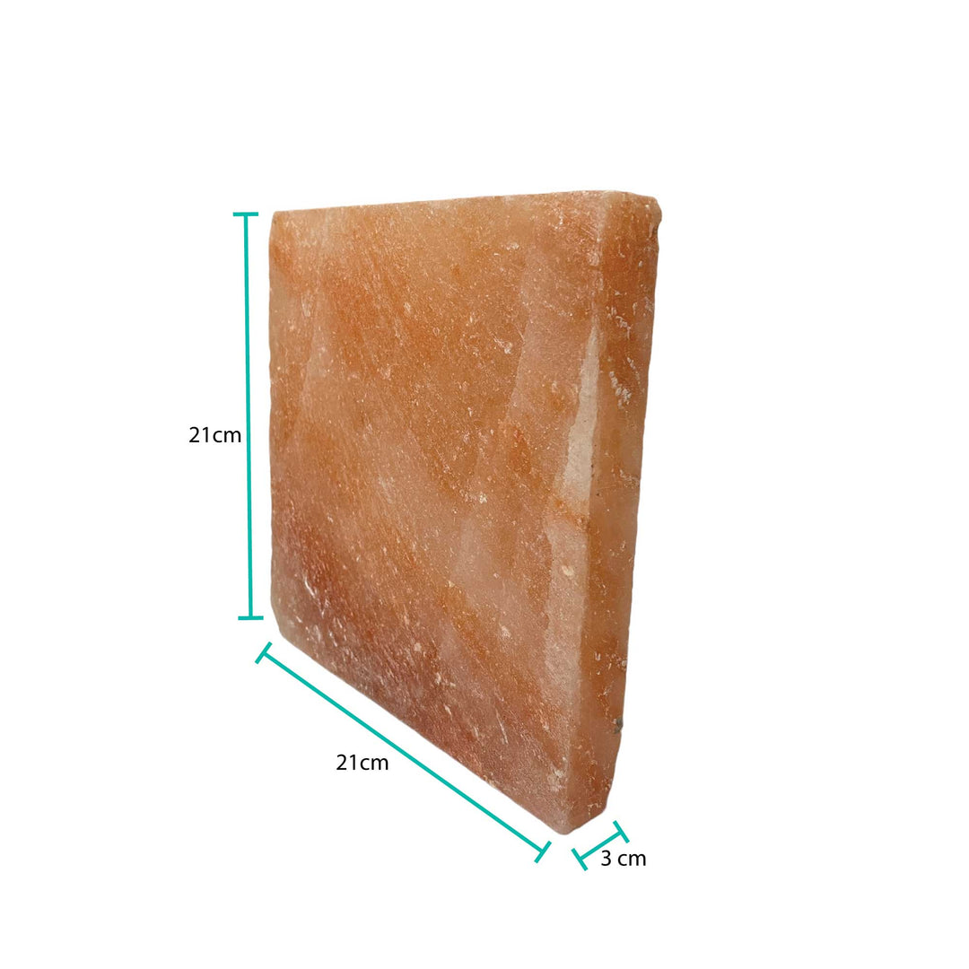 Himalayan Pink Salt Cooking Block 21 x 21 x 3cm - Square Slab Tile