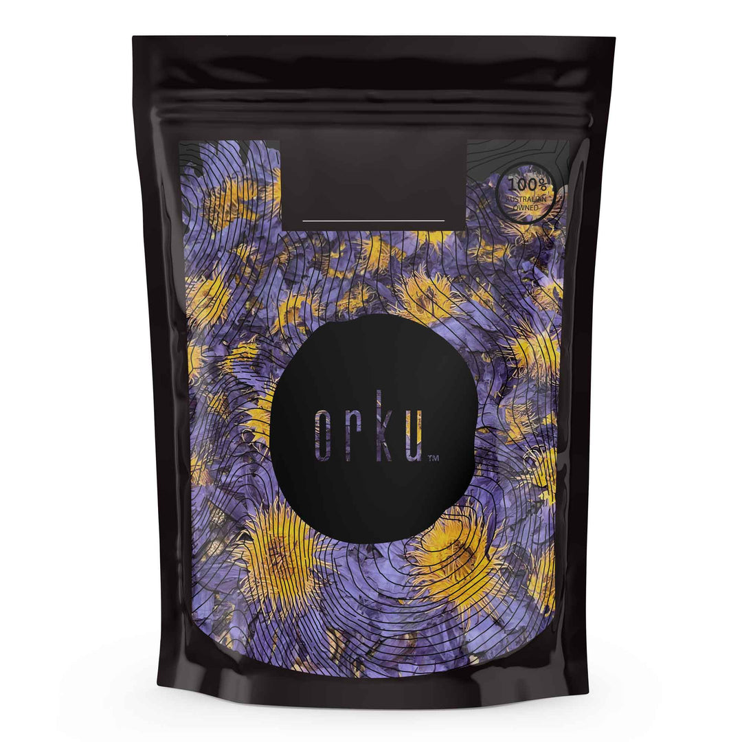 Orku 50g Dried Blue Lotus Flowers - Whole Open Lily Nymphaea Caerulea