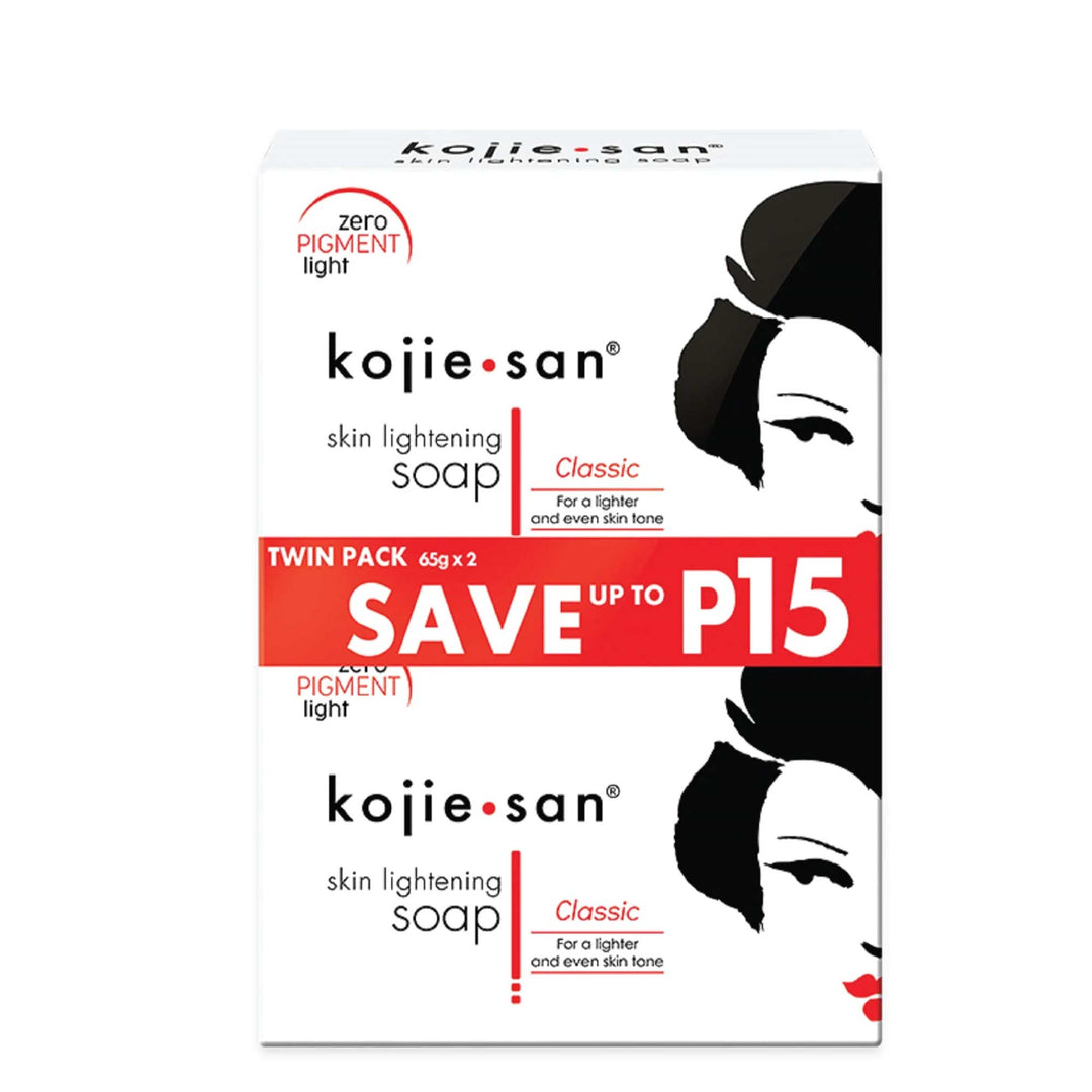 2x 65g Kojie San Soap Bar - Original Skin Lightening Kojic Acid Bars