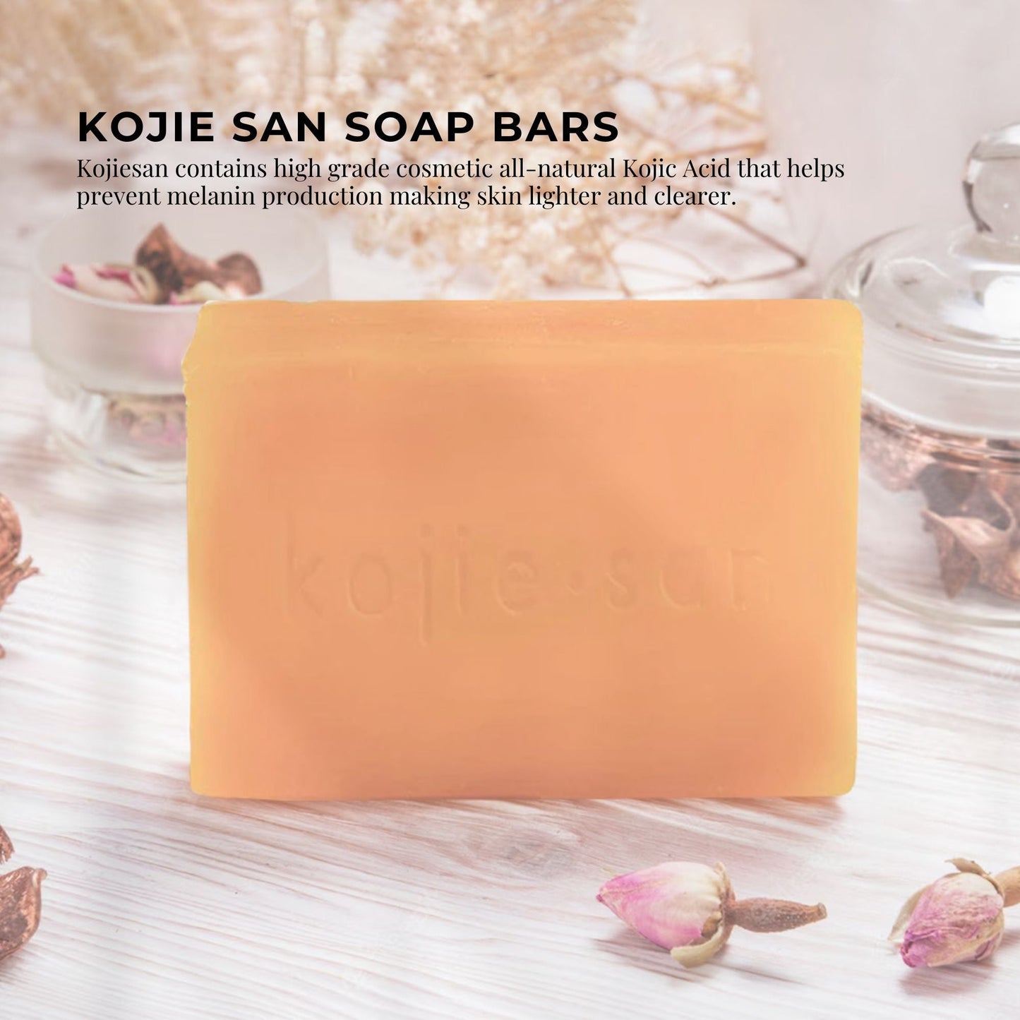 3x 65g Kojie San Soap Bar - Original Skin Lightening Kojic Acid Bars