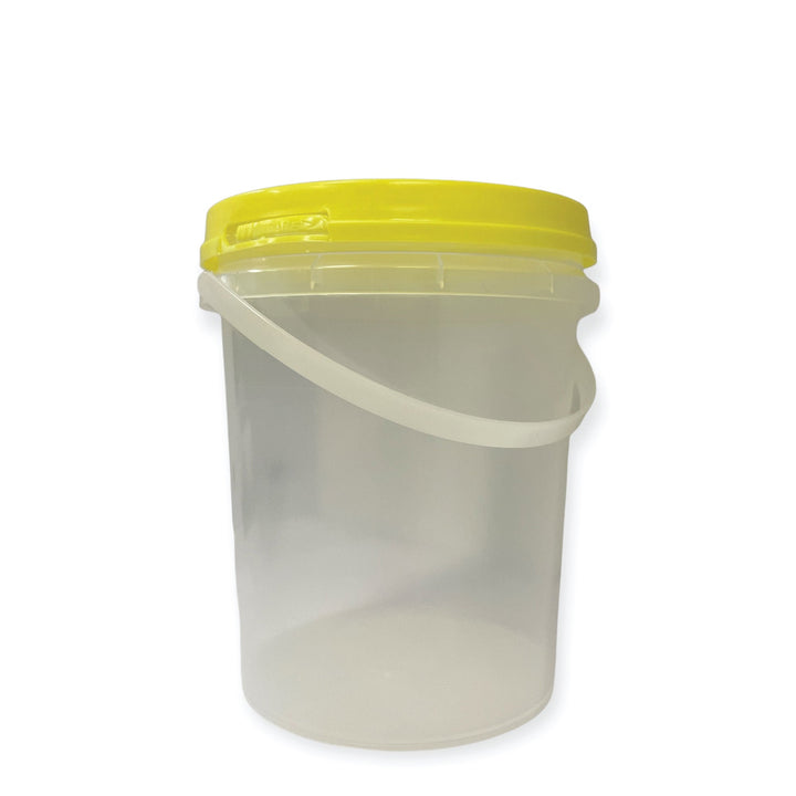 Bulk 100 x 1.2L Honey Bucket with Lid - 1.5Kg Clear Tamper Proof Plastic Tub