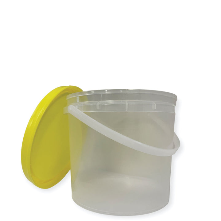 Bulk 100 x 2.2L Honey Bucket with Lid - 3Kg Clear Tamper Proof Plastic Tub