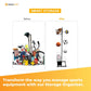 Sports Equipment Storage Rack - Vertical Ball Organiser Basketball Garage Stand