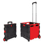 Foldable Shopping Cart - Portable Collapsible Wheeled Folding Trolley Crate