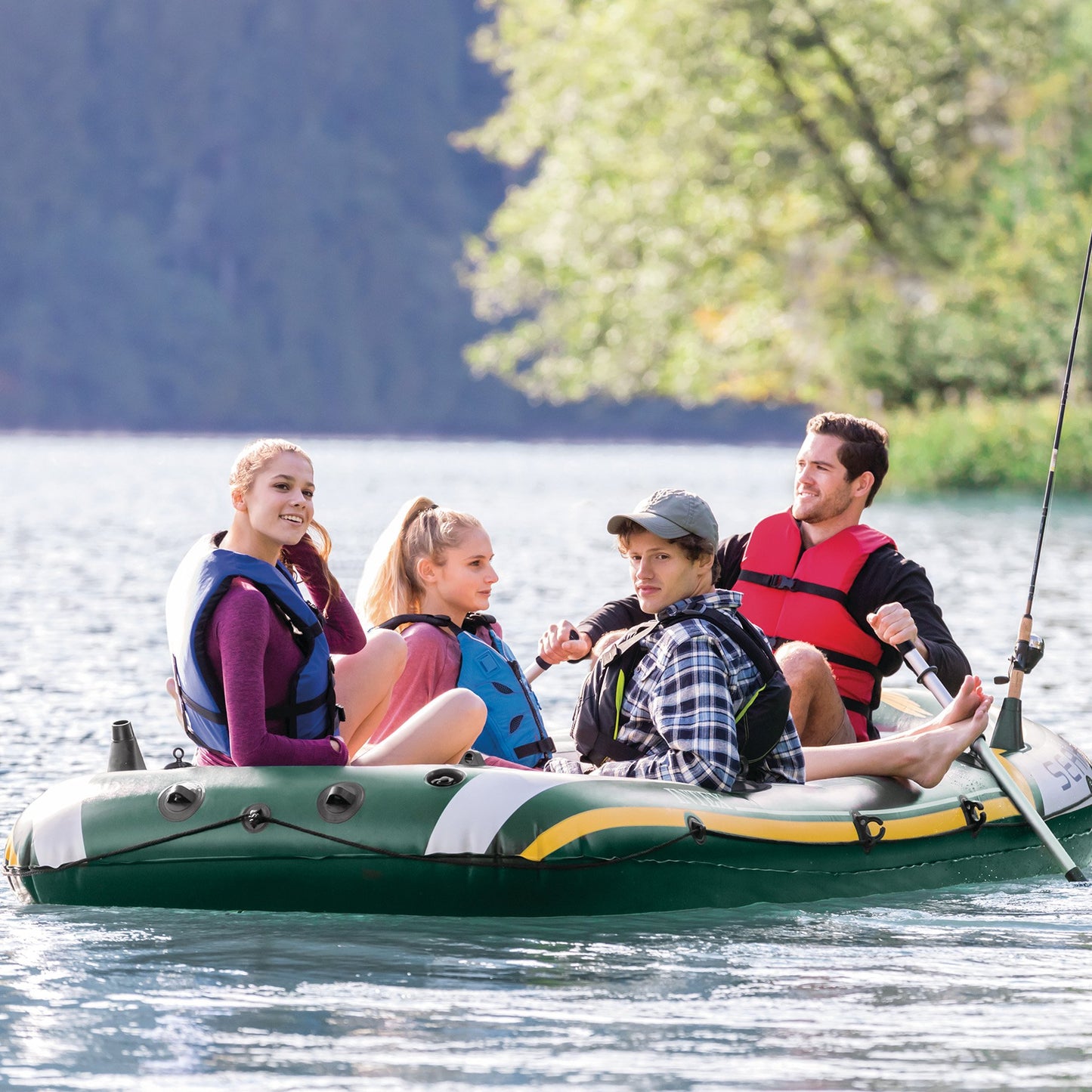 Intex Seahawk 4 Inflatable Boat Set - 4 Person