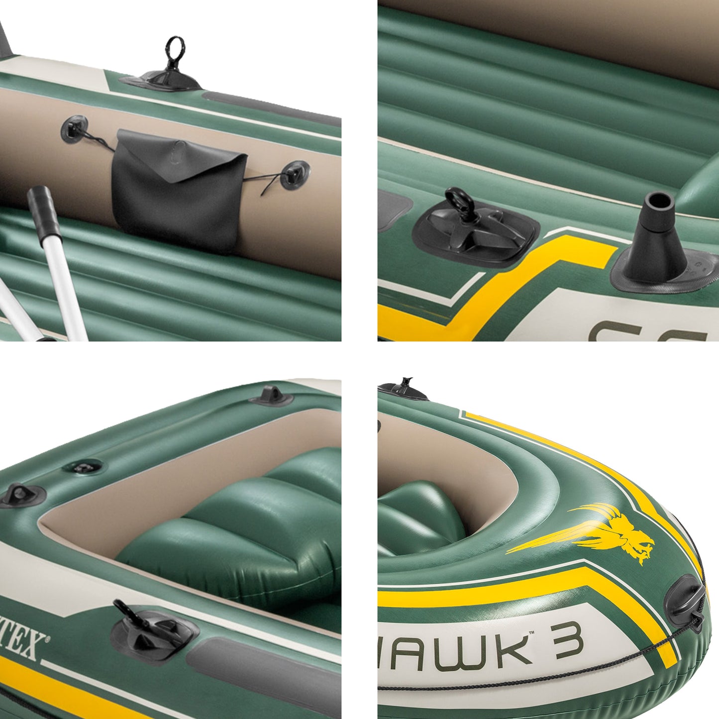 Intex Seahawk 3-person Inflatable Boat Set