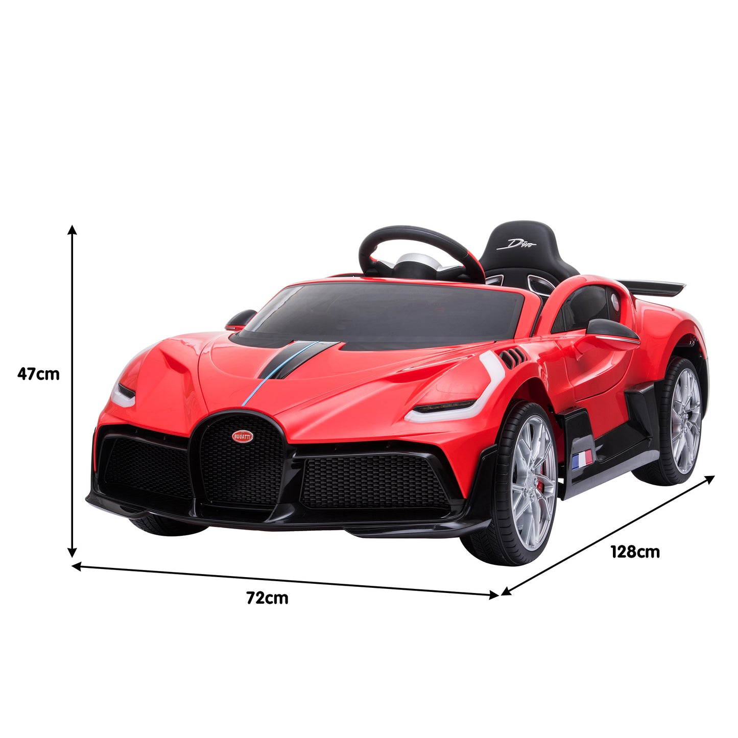 Kahuna Licensed Bugatti Divo Kids Electric Ride On Car - Red