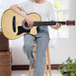 Karrera 38in Cutaway Acoustic Guitar with guitar bag - Natural