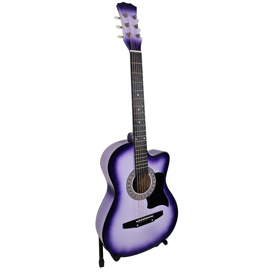 Karrera 38in Pro Cutaway Acoustic Guitar with guitar bag - Purple Burst