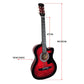 Karrera 38in Pro Cutaway Acoustic Guitar with guitar bag - Red Burst