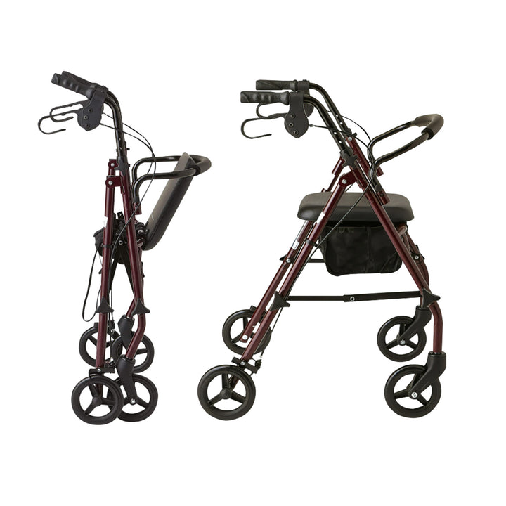 Orthonica Foldable Steel Frame Rollator 4-wheel Walker