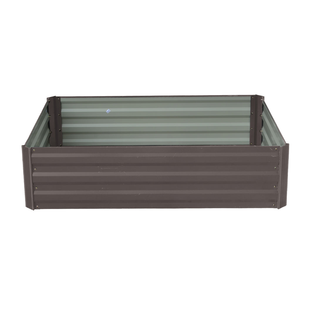 Wallaroo Garden Bed 120 x 90 x 30cm Galvanized Steel - Grey