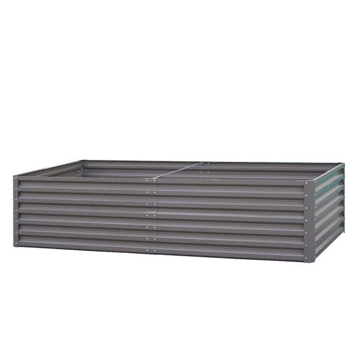 Wallaroo Garden Bed 240 x 120 x 57cm Galvanized Steel - Grey