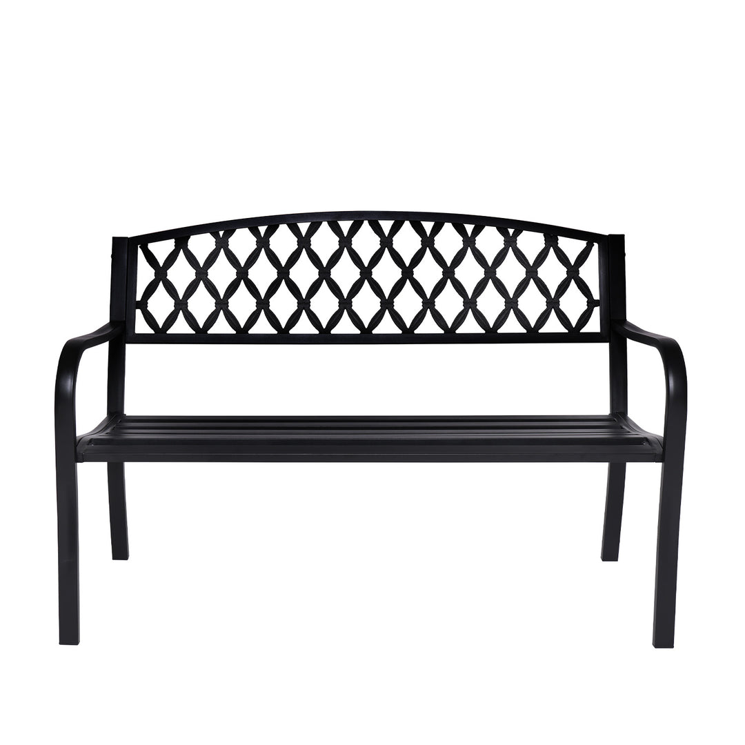 Wallaroo Steel Outdoor Garden Bench - Diamond