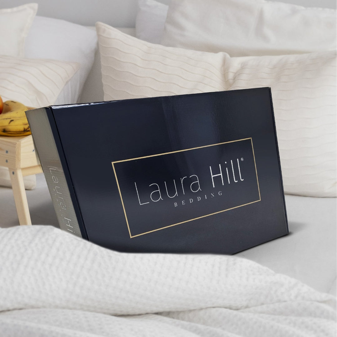 Laura Hill 600GSM Faux Mink Blanket Double-Sided Queen Size - Black