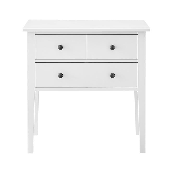 Sarantino Sven Bedside Table Night Stand - White