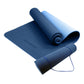 Powertrain Dual Layer 8mm Yoga Mat | Dark Blue | Non-slip Surface And Carry Strap For Ultimate Comfort And Portability