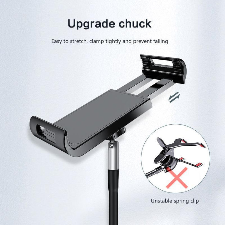 Adjustable Floor Stand Lazy Mount Holder Arm Bracket For iPad Tablet iPhone 175cm Black