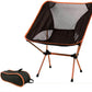 Ultralight Aluminum Alloy Folding Camping Camp Chair Outdoor Hiking Patio Backpacking Brown