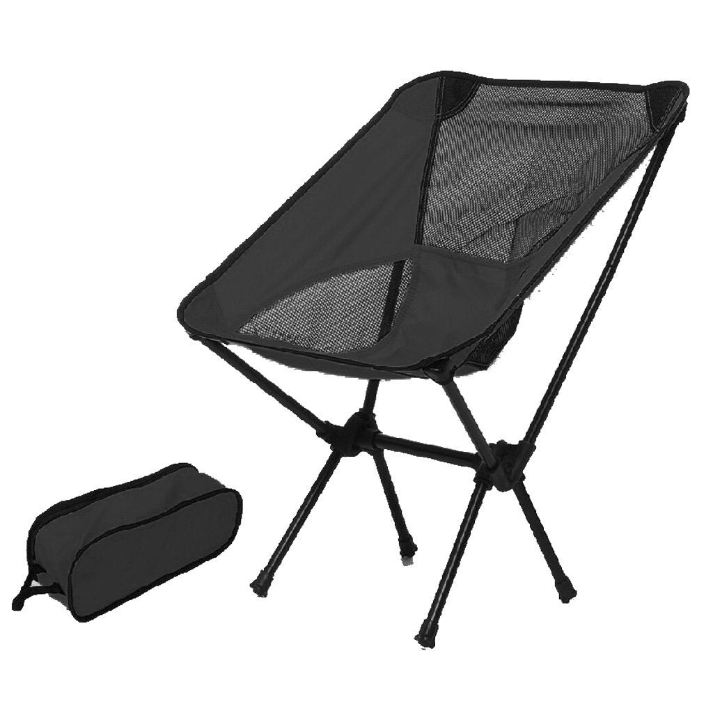 Ultralight Aluminum Alloy Folding Camping Camp Chair Outdoor Hiking Patio Backpacking Brown