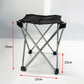 Mini Portable Outdoor Folding Stool Camping Fishing Picnic Chair Seat 80kg Black